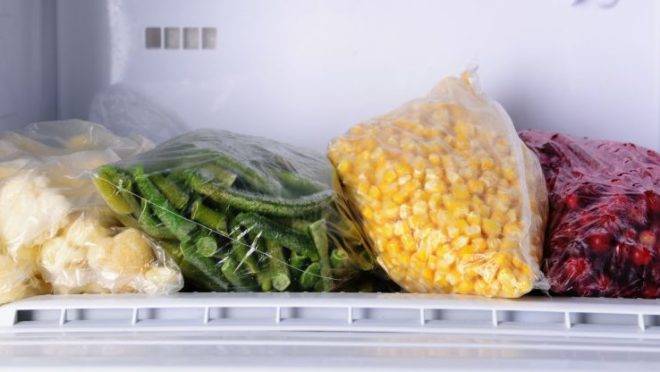 Verduras e legumes congelados. Foto: Bigstock.