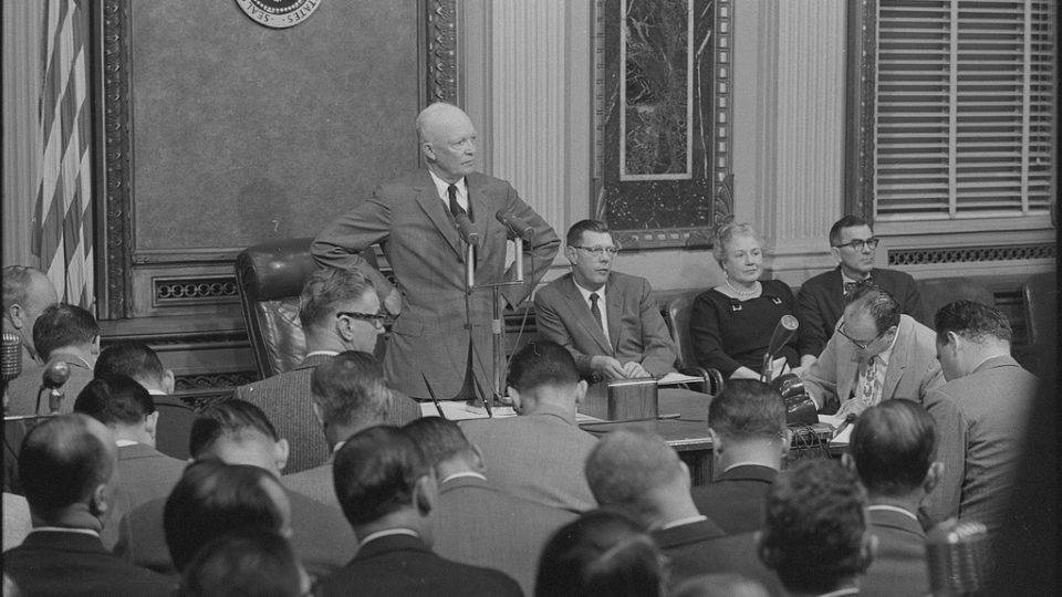 O presidente americano Dwight D. Eisenhower
