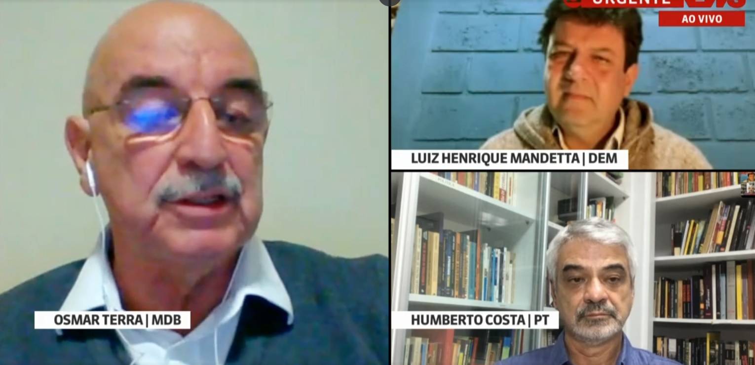 Osmar Terra, Luiz Henrique Mandetta e Humberto Costa participaram de debate