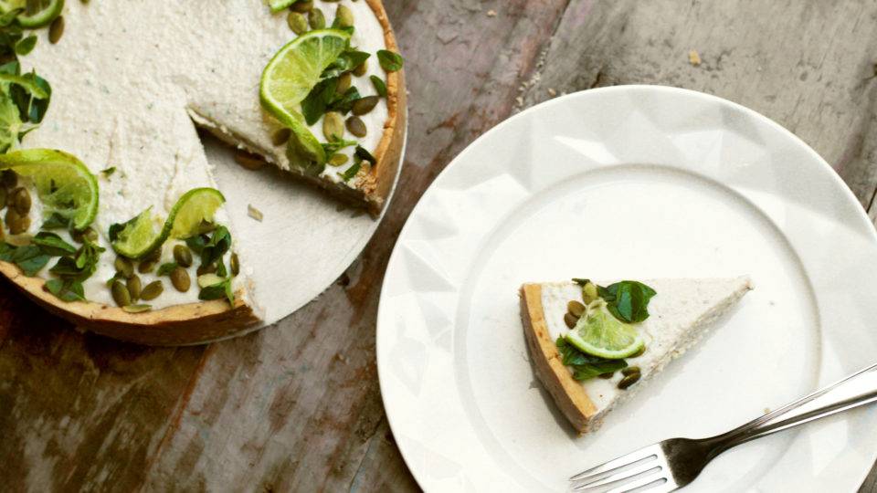 Se a vida te der limões… Torta de limão com manjericão.