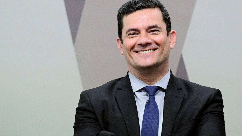 Ex-ministro Sergio Moro acompanhou a apresentação do vídeo da reunião ministerial nesta terça-feira (12), em Brasília