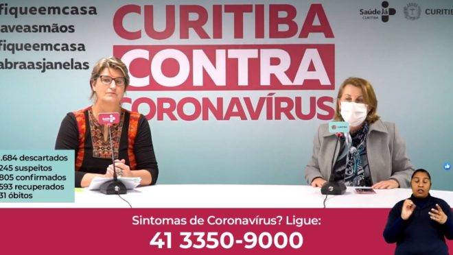 Médica infectologista e secretária da saúde atualizam casos da Covid-19 em Curitiba.