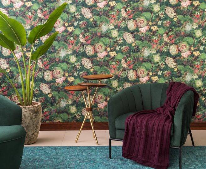 Como mudar o ambiente por completo com poucas interferências e sem quebradeira Papel de Parede da coleção Van Gogh, da StilHaus, é um dos destaques do ambiente com pegada artística e aconchegante.