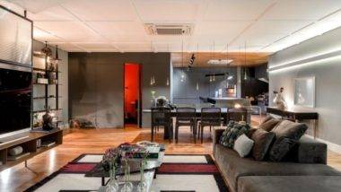 Apartamento de 200 m² tem décor cinza e banheira integrada ao quarto; veja detalhes Foto: Fábio Severo/Divulgação