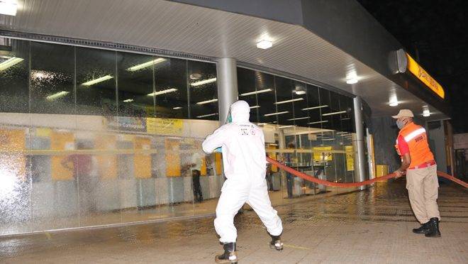 Desinfecção de ruas em Tocantins: o Estado tem 1.646 infectados e 38 mortes.