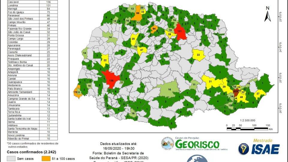 Pesquisadores do Sul e Nordeste se unem e criam “mapas do coronavírus” Pesquisadores do Sul e Nordeste se unem e criam “mapas do coronavírus”