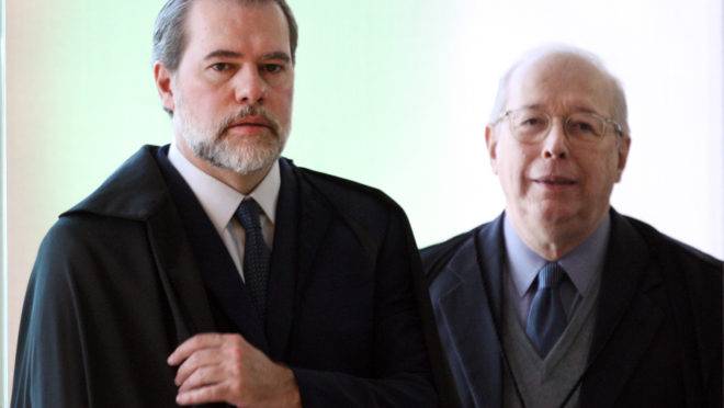 Os ministros do STF Dias Toffoli e Celso de Mello
