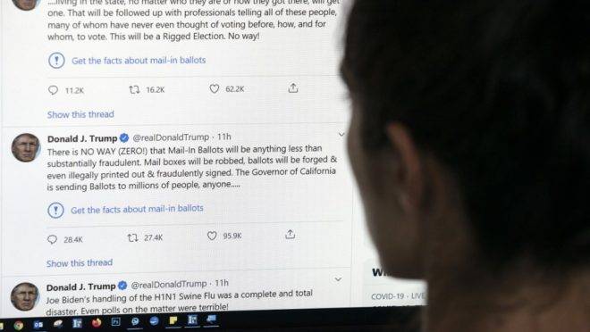 redes sociais trump