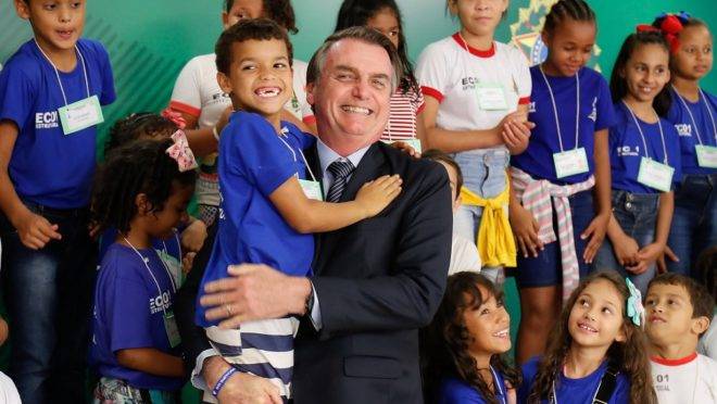 O presidente Jair Bolsonaro, em evento em 17 de abril de 2019.
