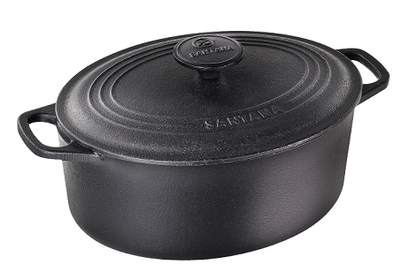 Caçarola Santana em ferro fundido, 6 litros. Ideal para preparos do dia a dia. Custa R$ 179,90, no site A Panela de Ferro. Caçarola Santana em ferro fundido, 6 litros. Ideal para preparos do dia a dia. Custa R$ 179,90, no site A Panela de Ferro.