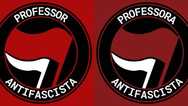 A resposta violenta autodenominada antifascista, ou “antifa”, explodiu, com adesão de dezenas de professores universitários, que rechearam seus perfis com o selo de “Professor Antifascista” e propostas violentas para “resolver o Brasil”.