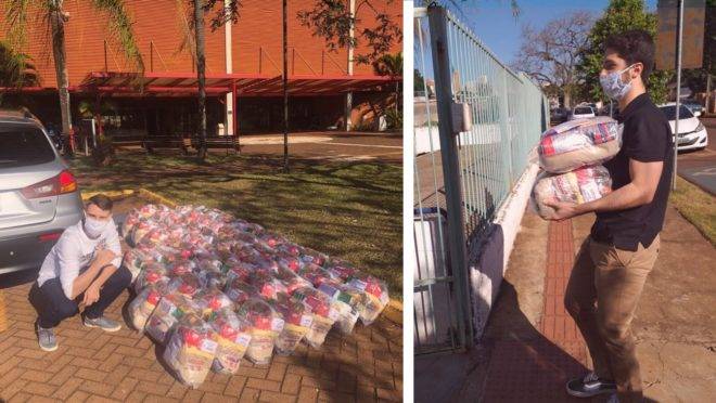 A gincana solidária durou cinco dias e terminou com a arrecadação de 6 toneladas de alimentos e 1,8 mil peças de roupa