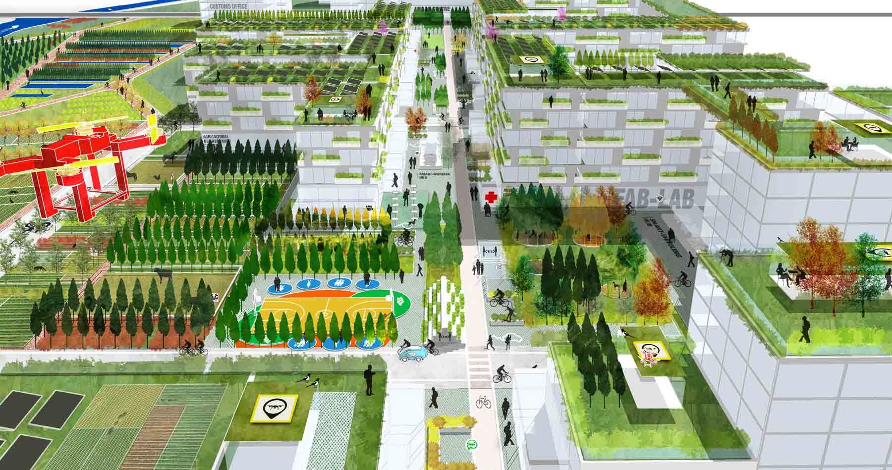 Os jardins nos telhados estão entre os destaques do projeto: coletivos, mas não necessariamente públicos. Foto: Stefano Boeri Architetti Os jardins nos telhados estão entre os destaques do projeto: coletivos, mas não necessariamente públicos. Foto: Stefano Boeri Architetti