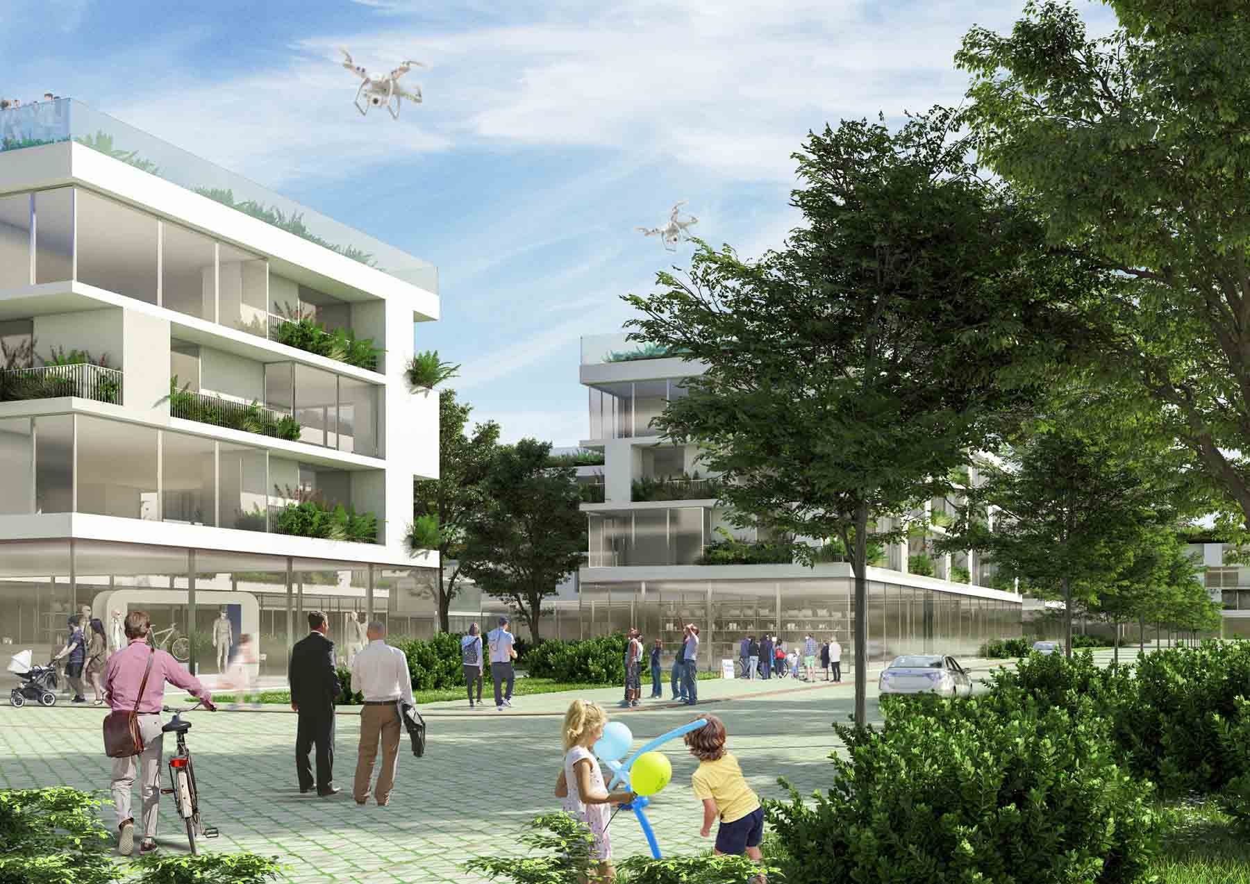 Policêntrico, Tirana Riverside quer que tudo esteja ao alcance dos moradores a uma distância possível de ser percorrida a pé. Foto: Stefano Boeri Architetti Policêntrico, Tirana Riverside quer que tudo esteja ao alcance dos moradores a uma distância possível de ser percorrida a pé. Foto: Stefano Boeri Architetti