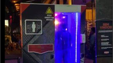 Câmaras de desinfecção contra novo coronavírus têm efeito limitado, diz Anvisa Cabine de ozônio em bar de Curitiba