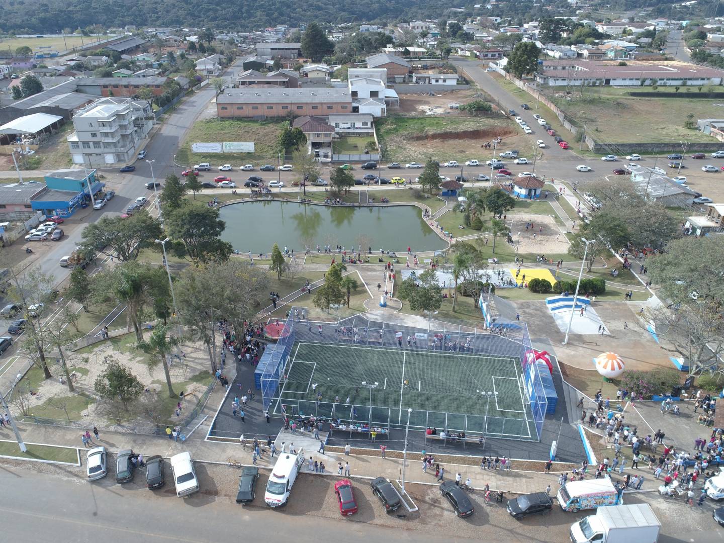 Imagem aérea do município de Pinhão, Centro-sul do Paraná