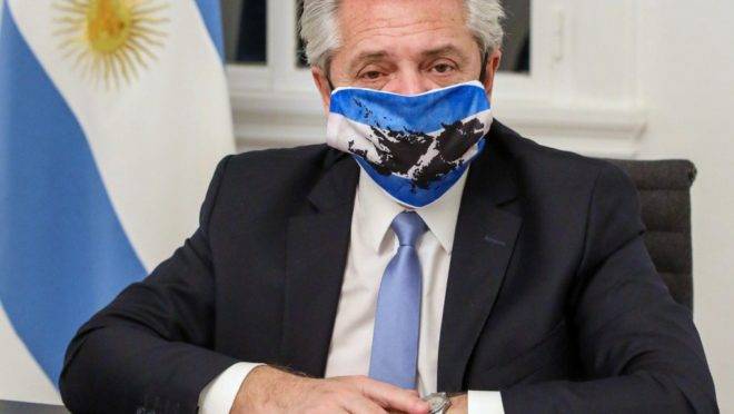O presidente da Argentina, Alberto Fernández, em Buenos Aires, 10 de junho de 2020