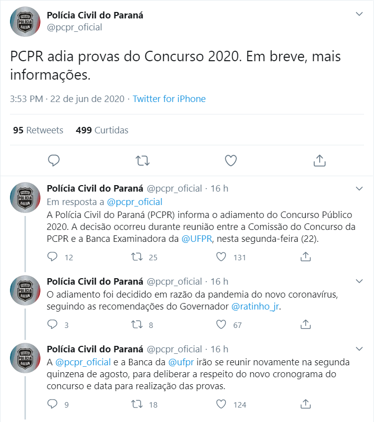 Reprodução do Twitter Reprodução do Twitter