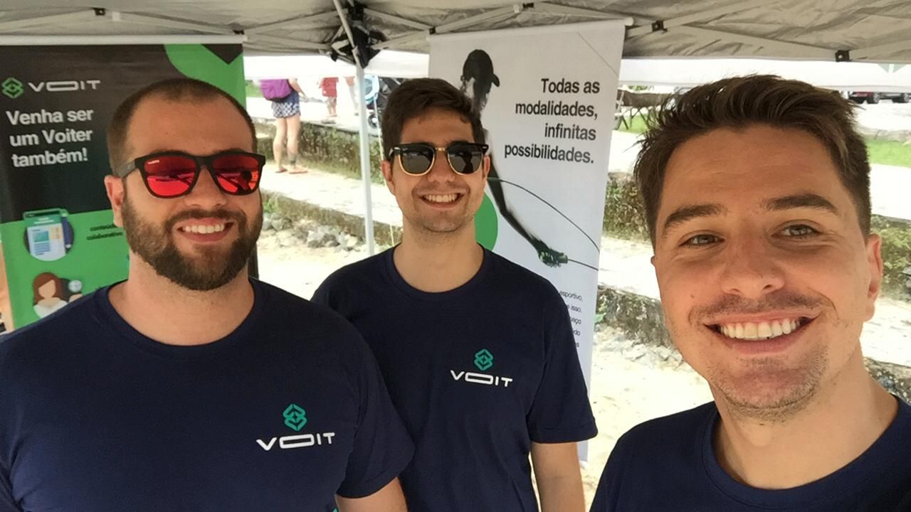 Fundadores da VOIT Marco Cazarim, Thiago Paz e Gustavo Bakai. Foto: Divulgação Fundadores da VOIT Marco Cazarim, Thiago Paz e Gustavo Bakai. Foto: Divulgação