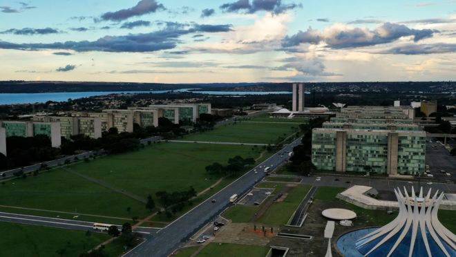Esplanada dos Ministérios, em Brasília-DF.
