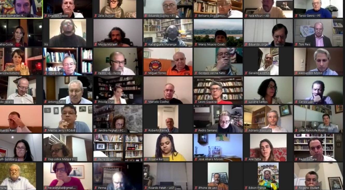 Movimento Direitos Já organizou evento online com FHC e Haddad