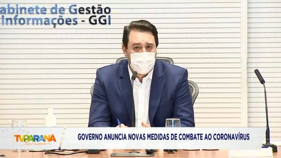 Ratinho Junior anuncia “quarentena restritiva” para conter avanço do coronavírus Ratinho Junior