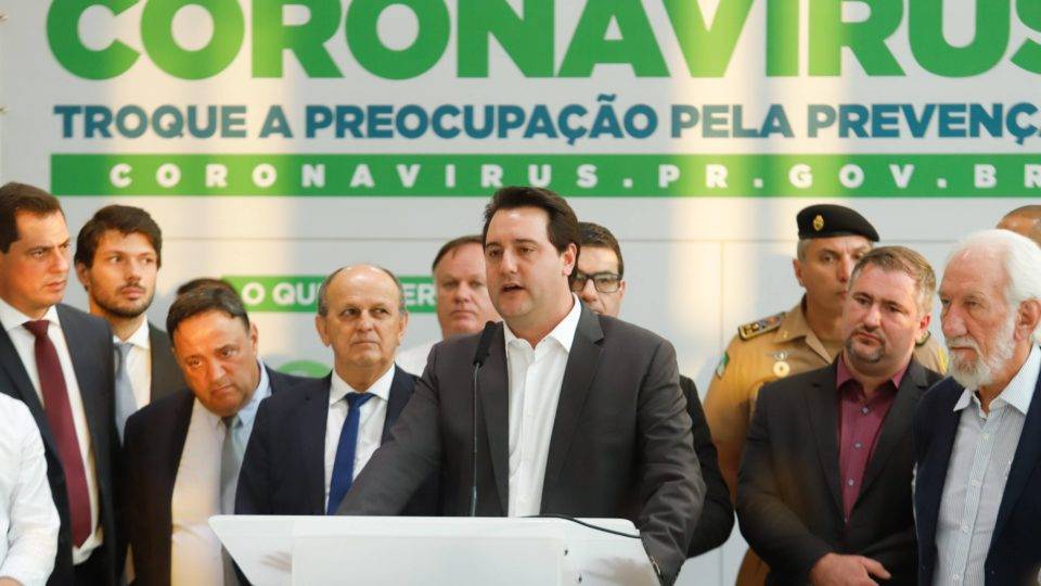 Custo do enfrentamento à Covid-19 já se aproxima de R$ 2 bilhões no Paraná Ratinho Junior corona