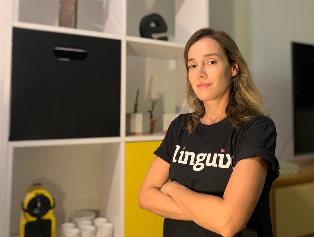 Alice Pereira fundadora da Linguix. Alice Pereira fundadora da Linguix.