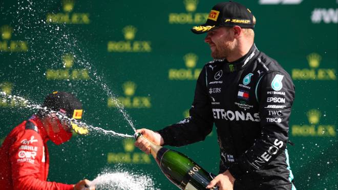 Bottas, da Mercedes, celebra vitória no GP da Áustria de Fórmula 1