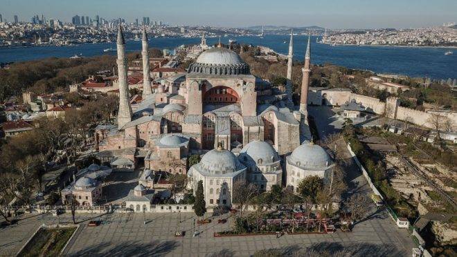 A Basílica de Santa Sofia, em Istambul (BULENT KILIC / AFP).