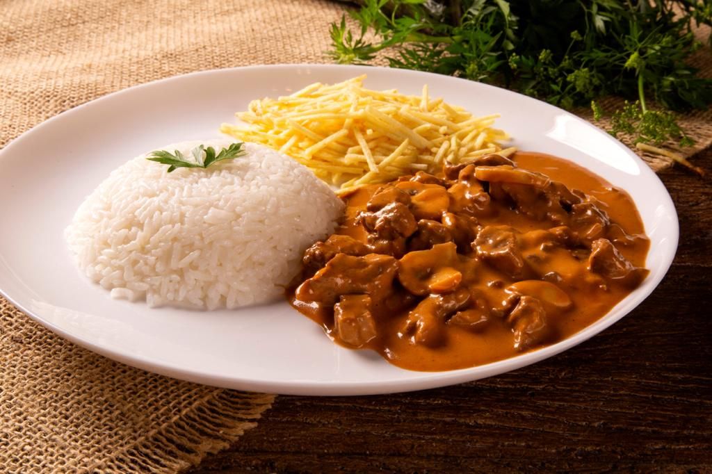 Estrogonofe de carne do La Cocina Gastronomia e Eventos. Foto: Divulgação<br /> Estrogonofe de carne do La Cocina Gastronomia e Eventos. Foto: Divulgação<br />