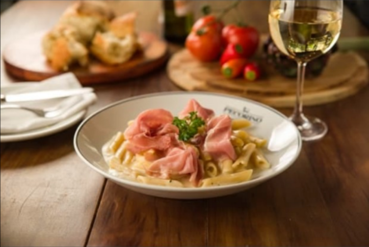 Penne al limone com prosciutto do Pecorino Bar & Tratoria. Foto: Divulgação Penne al limone com prosciutto do Pecorino Bar & Tratoria. Foto: Divulgação