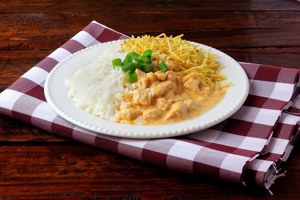 Estrogonofe de frango do La Cocina Gastronomia e Eventos. Foto: Divulgação Estrogonofe de frango do La Cocina Gastronomia e Eventos. Foto: Divulgação