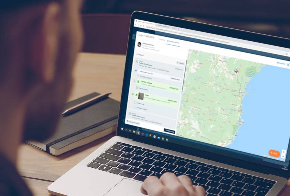 A plataforma da Fretefy permite fazer a gestão e monitoramento de cargas. Foto: Divulgação/Fretefy A plataforma da Fretefy permite fazer a gestão e monitoramento de cargas. Foto: Divulgação/Fretefy