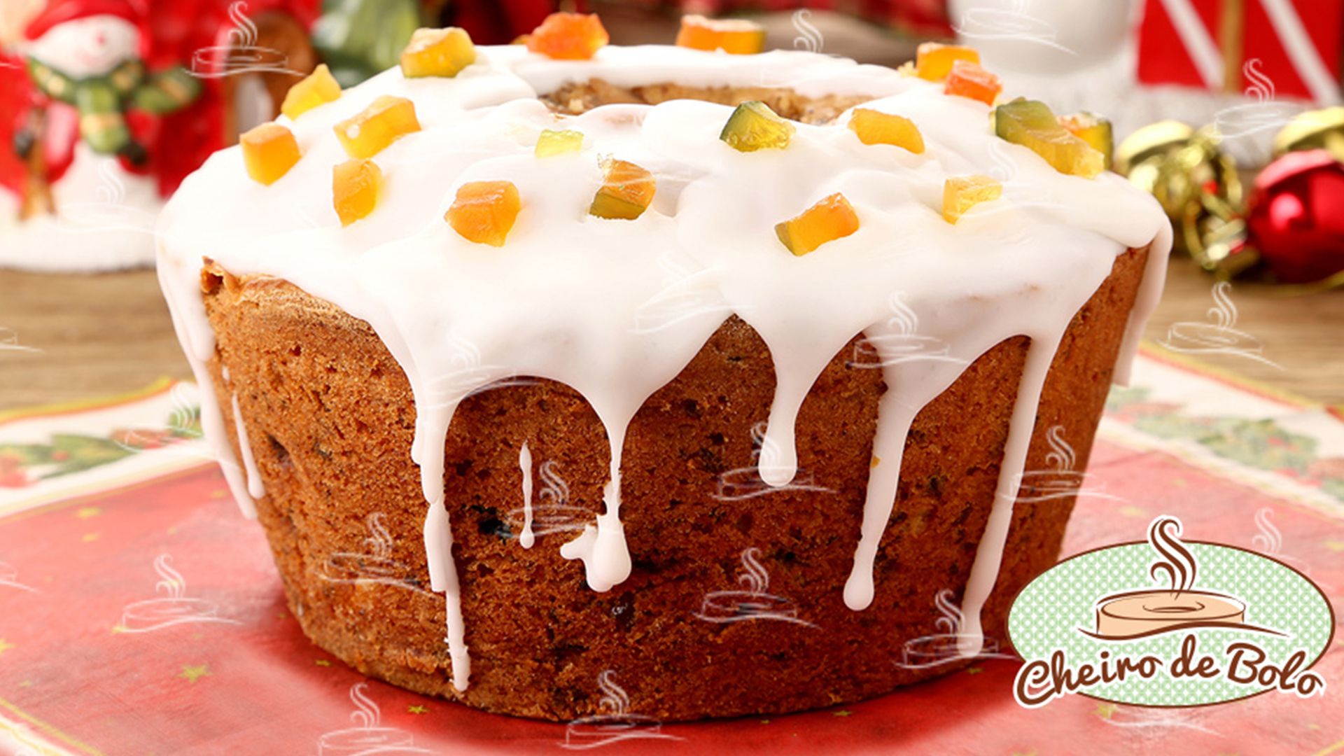 Bolo de Natal Frutas Cristalizadas