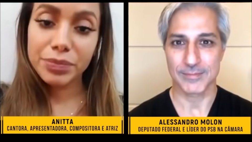 Anitta e o flato bovino: ainda sentiremos falta da esquerda caviar Anitta e Alessandro Molon em live sobre agronegócio: a esquerda já teve quadros mais qualificados.