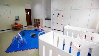 Paraná prepara protocolo específico para retorno de bebês às escolas Berços e sala de bebês no Centro Municipal de Educação Infantil Heloína Greca, na Vila Nori, no bairro Pilarzinho.