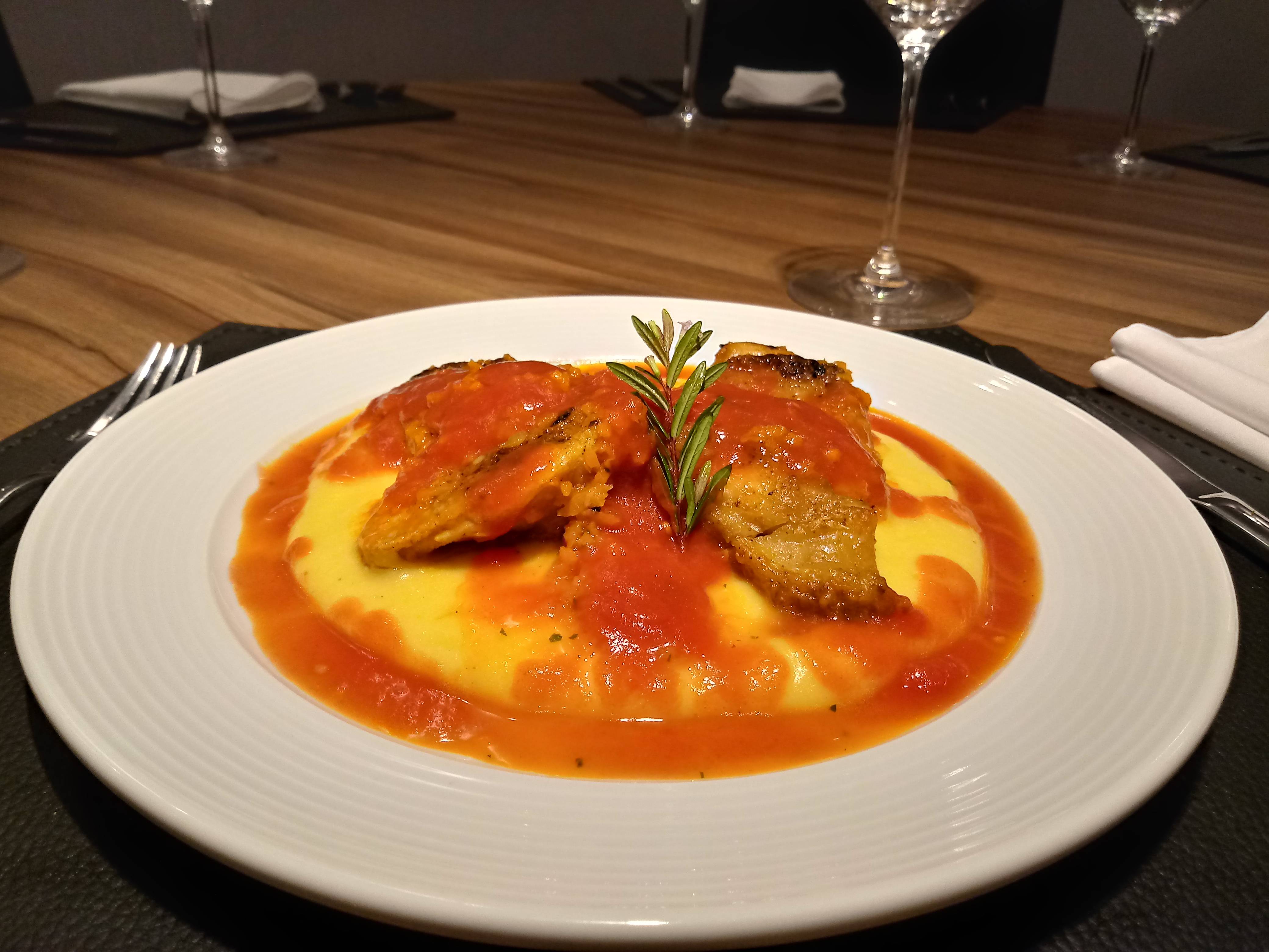 Polenta com frango do Euro Bistrô. Foto: Divulgação Polenta com frango do Euro Bistrô. Foto: Divulgação