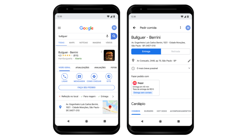O recurso está disponível para pesquisas no Google e Google Maps.