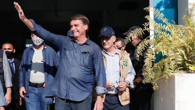 O presidente Jair Bolsonaro em Mossoró (RN)