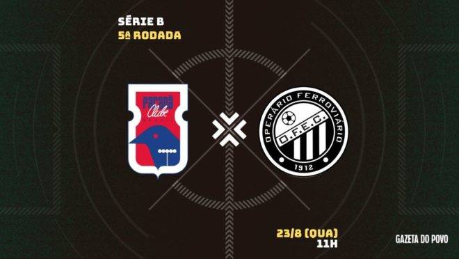 Paraná e Operário se enfrentam pela liderança da Série B