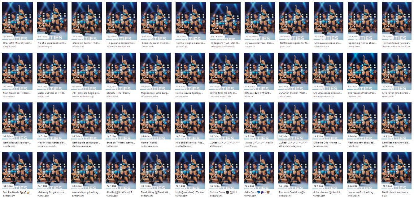 Print de parte da tela após busca pelo cartaz de divulgação de Cuties