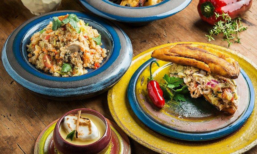 Ingredientes típicos da cozinha latino-americana.