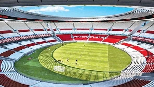 A nova cara da casa dos Millonarios. Reprodução/River Plate A nova cara da casa dos Millonarios. Reprodução/River Plate