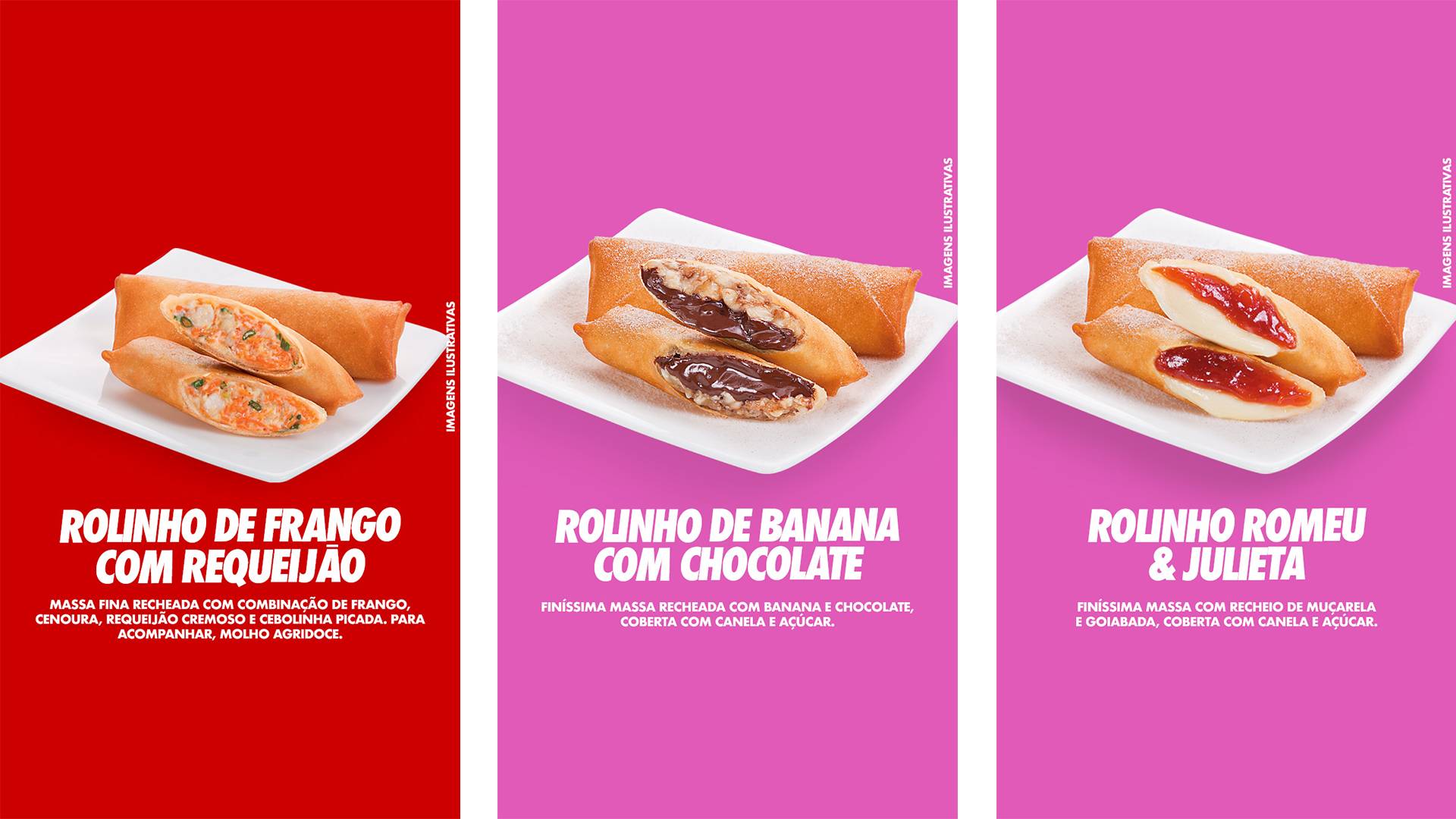 Conheça todos os sabores salgados e doces do rolinho primavera do China in Box!