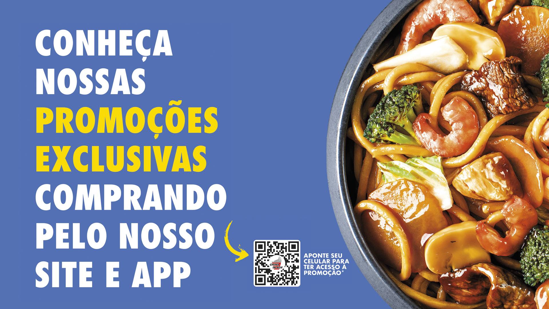 Faça seus pedidos pelo site do China in Box e tenha acesso a promoções exclusivas e pontos do programa de fidelidade.