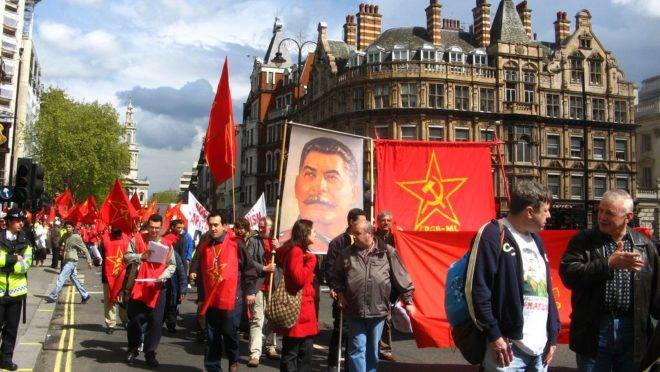 Manifestação de comunistas em Londres, no dia 1.º de maio de 2009.
