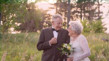 Casal comemora 60 anos de casados com fotos emocionantes e conta segredo da relação duradoura Os norte-americanos Marvin e Lucille Stone usaram os trajes originais de seu casamento, realizado em 1960, para festejar as Bodas de Diamante em 2020.