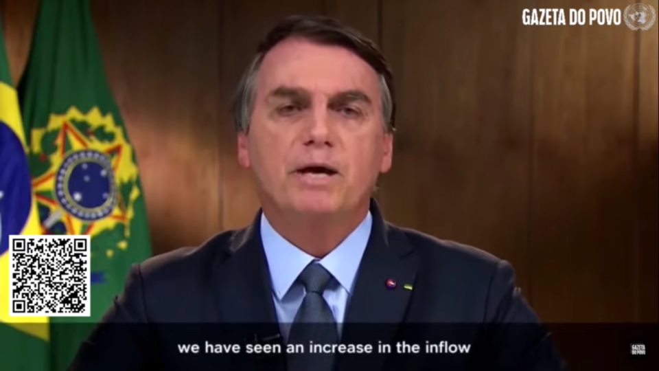 Bolsonaro disse na ONU que investimento no Brasil subiu. Na verdade, é o pior em 11 anos No discurso que abriu a Assembleia Geral da ONU de 2020, Bolsonaro disse que o investimento no país aumentou. Na verdade, ele diminuiu e está nos menores níveis em 11 anos.