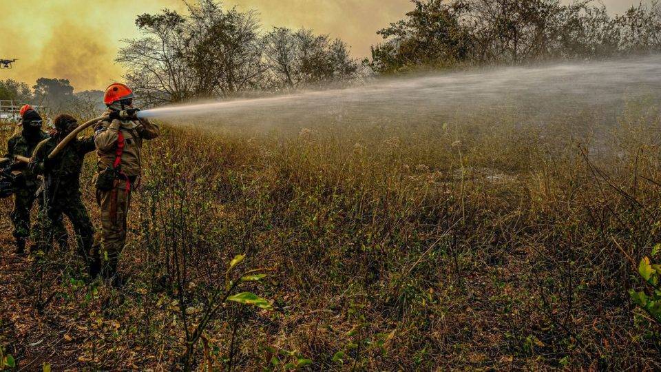 Combate a incêndio no Pantanal